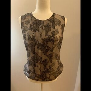 Banana Republic black/taupe blouse, size S